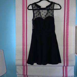 black polka dot dress